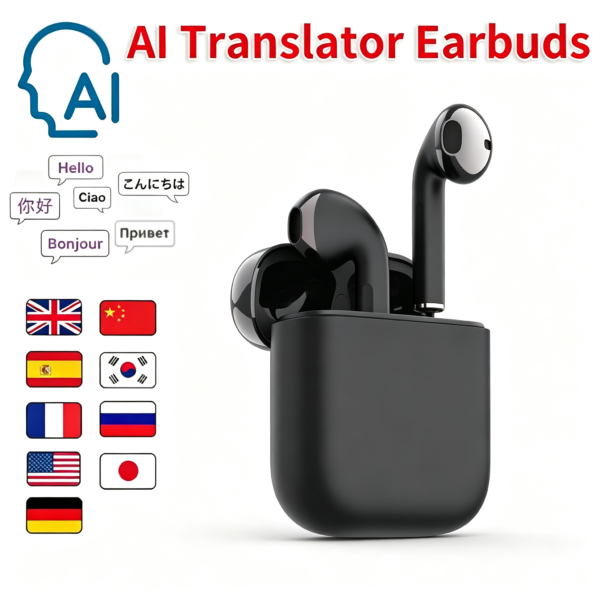 Air2 Interpreting Translating TWS Wireless Earbuds Bluetooth 6.0 Touch Control Waterproof Stereo In‑Ear Headphones